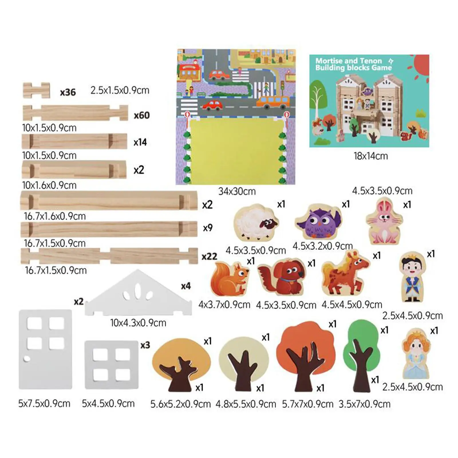 Ensemble de blocs de construction de maison en bois pour adultes, puzzles 3D, jouet de construction pour garçons et filles, 3 ans, 4 ans, 5 ans, 6 ans