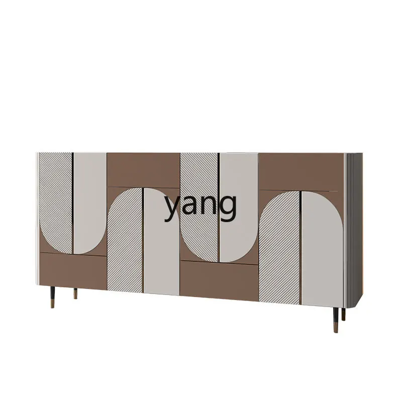 

Yjq Solid Wood Modern Entrance Dining Cabinet Shoe Cabinet Integrated Living Room Decoration Storage