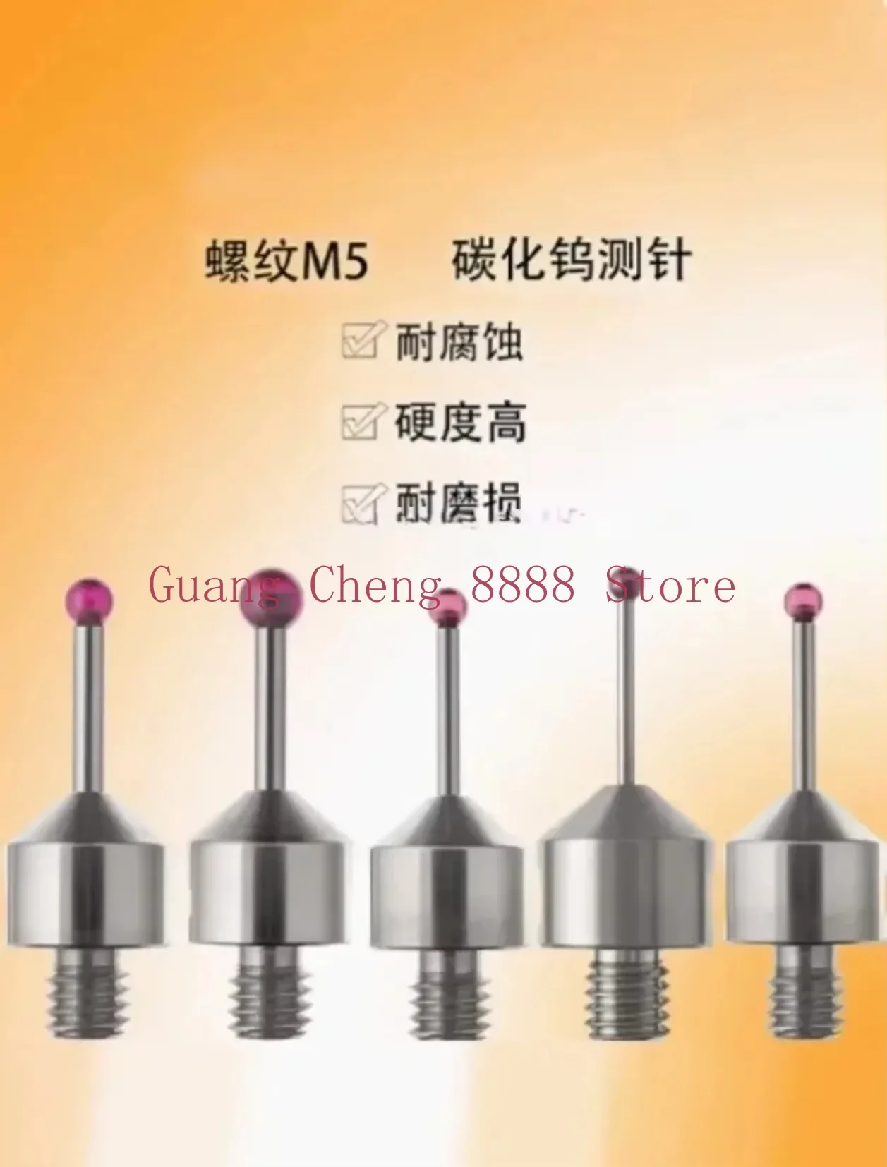 NEW CNC CMM Machine Touch Probe Stylus 3mm Ruby Ball M5 Thread Styli 20mm Length D1.5/D4.0 For CMM Stylus 1PC