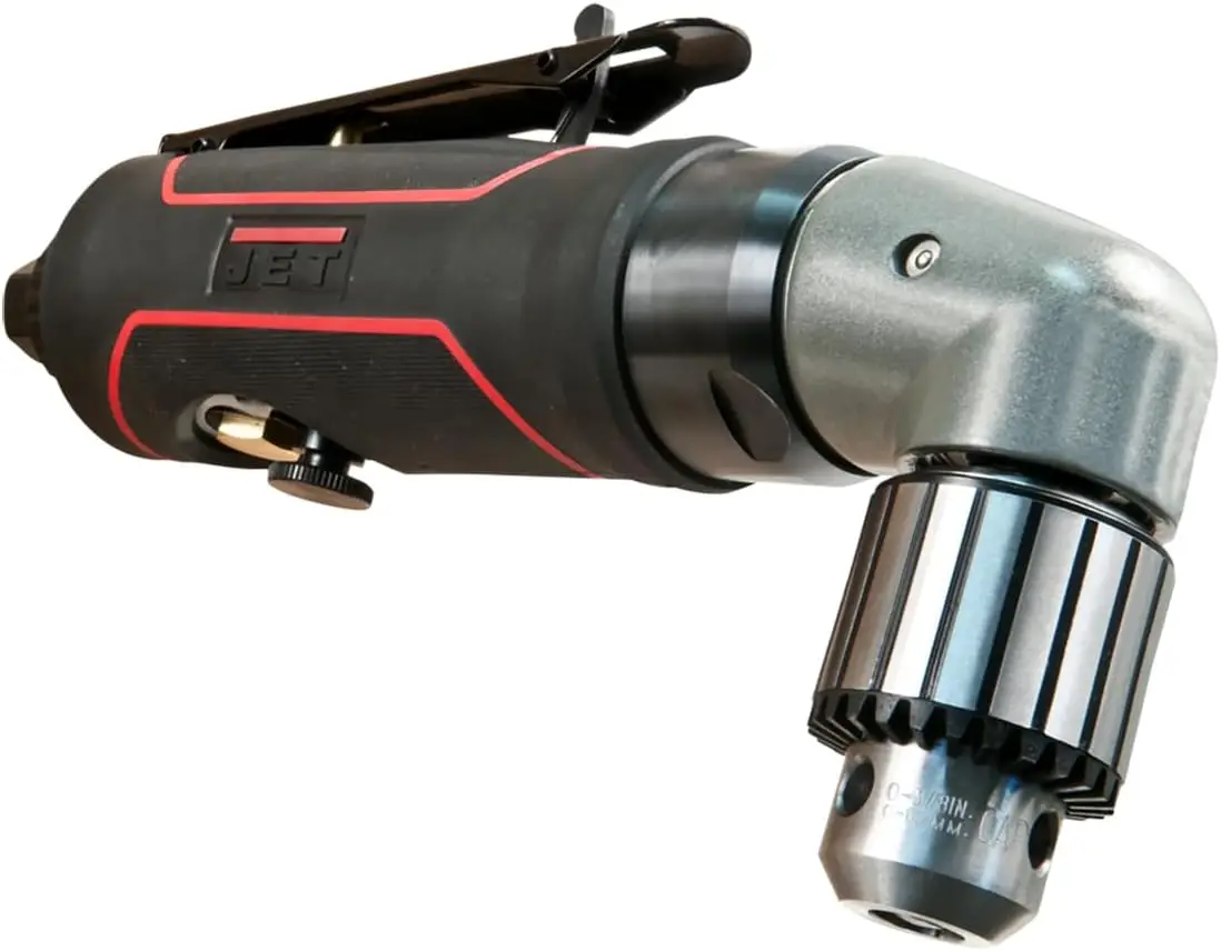 

3/8-Inch Pneumatic Reversible Angle Drill, 1200 RPM (JAT-630), Black