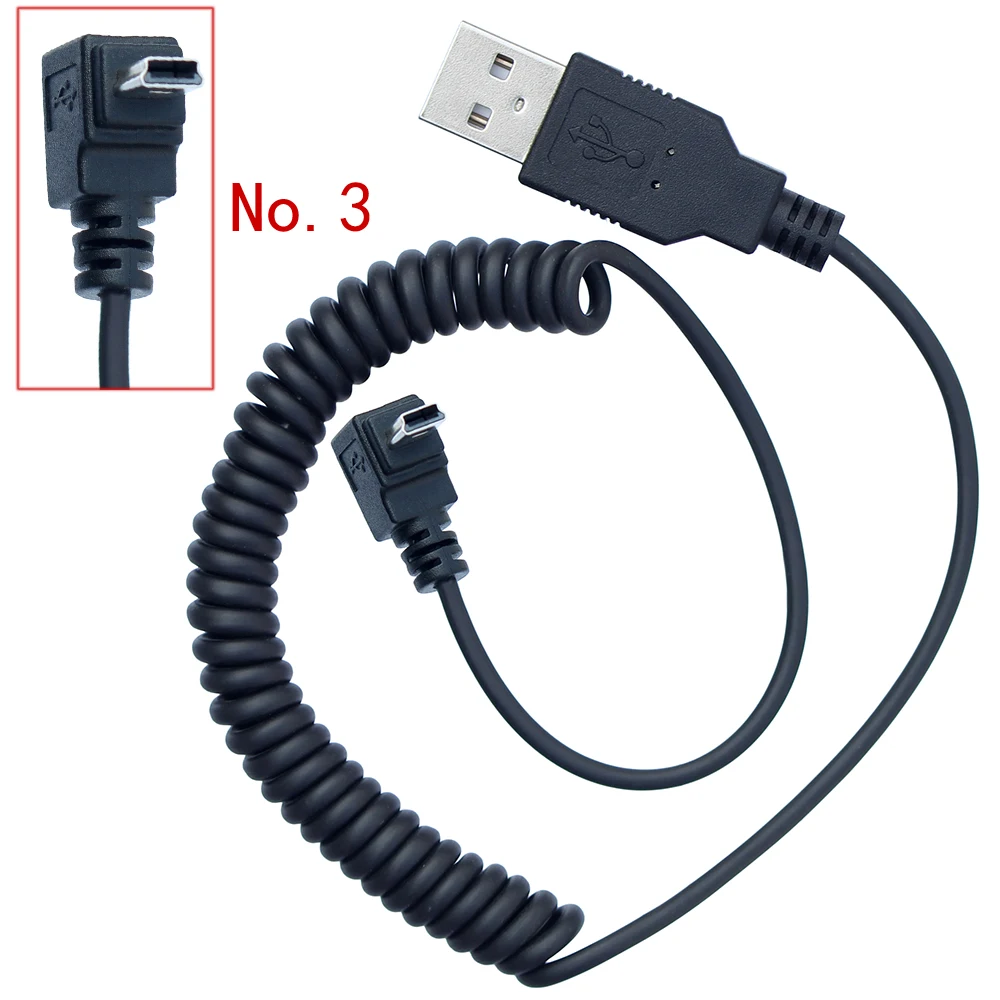 40CM USB 2.0 Male to MINI USB 2.0 Male 90 Degree mini USB Up or Down Angle Left or Right  Angled Retractable Data Charging Cable