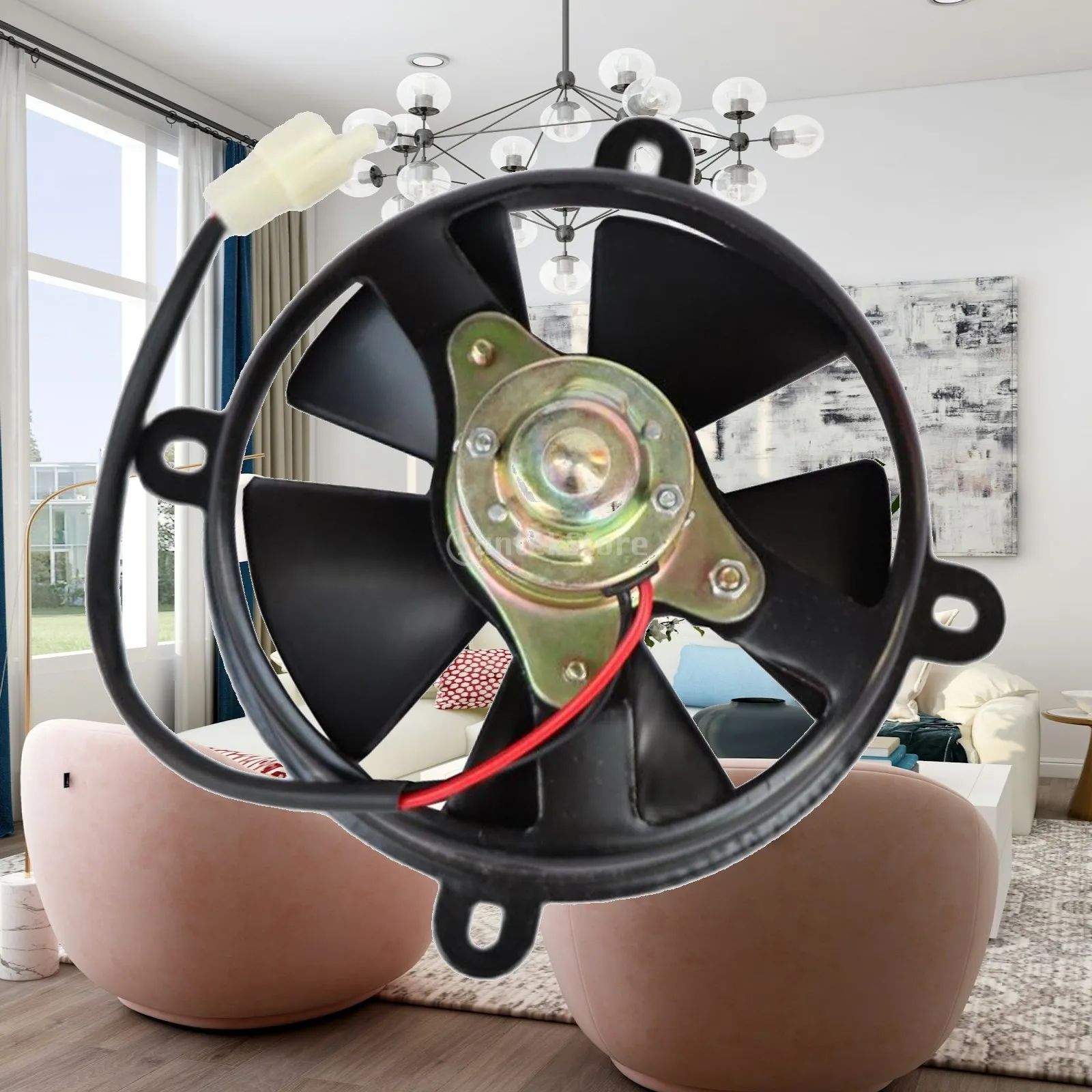 ATV Engine Radiator Cooling Fan Black Replacement for 150cc 250cc Off Road Vehicle Accessories
