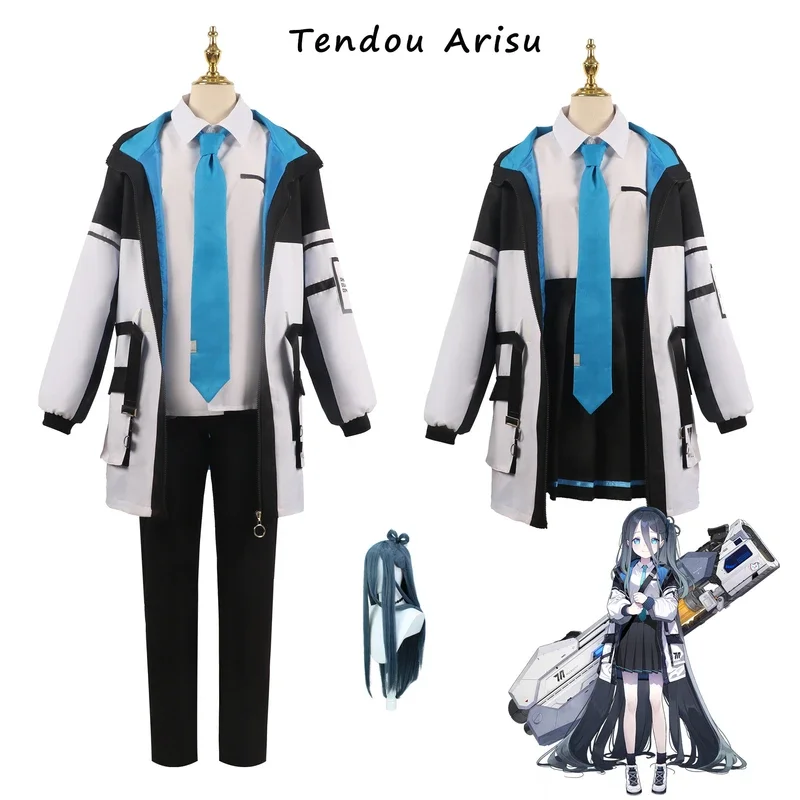 Tendou Aris Cosplay Blue Archive Costume Overcoat Shirt Handsome Full Set Game Cos Halloween Carnival Party Costumes Comic Con