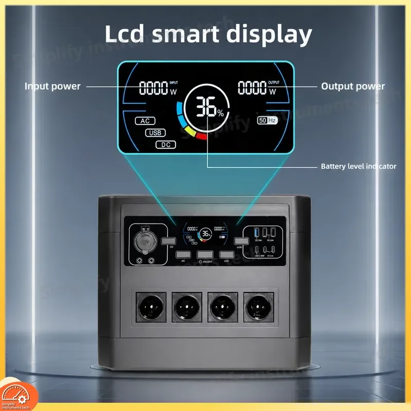 2000W 2016Wh Portable Power Station LiFePO4 Battery Solar Generator UPS Emergency Backup Outdoor Camping RV Home Energy