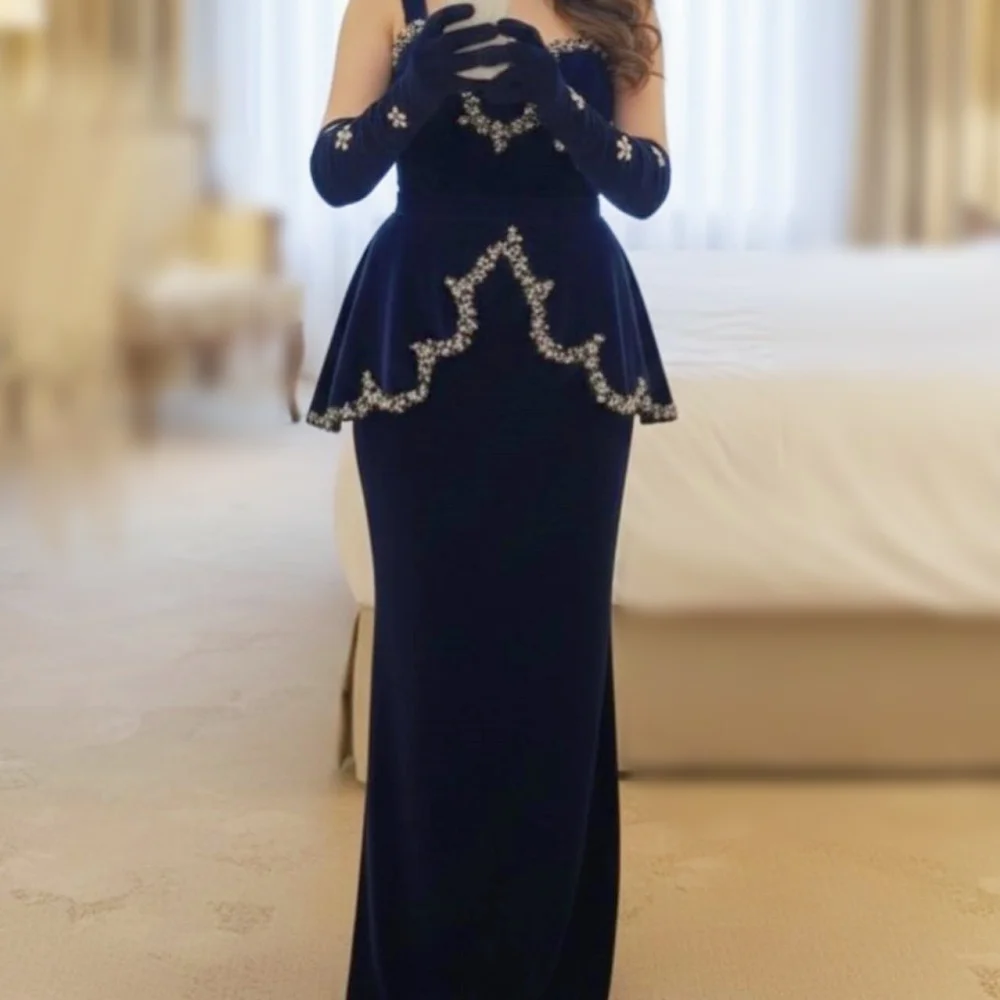 

Customized Elegant Women's Evening Dress Glitter Trumpet Long Dresses Bespoke Occasion Vestidos De Fiesta High Quality