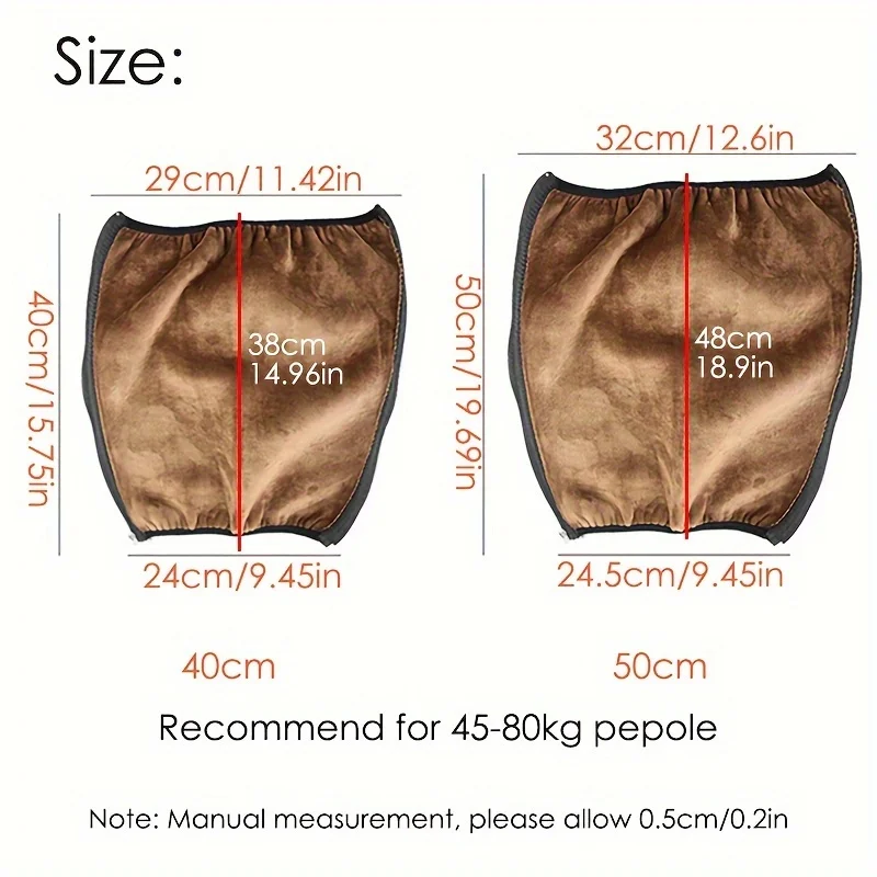 Утолщенные флисовые наколенники — 1 пара осенних и зимних двухслойных теплых наколенников на молнии, зимние холодные наколенники с поддержкой артрита ног