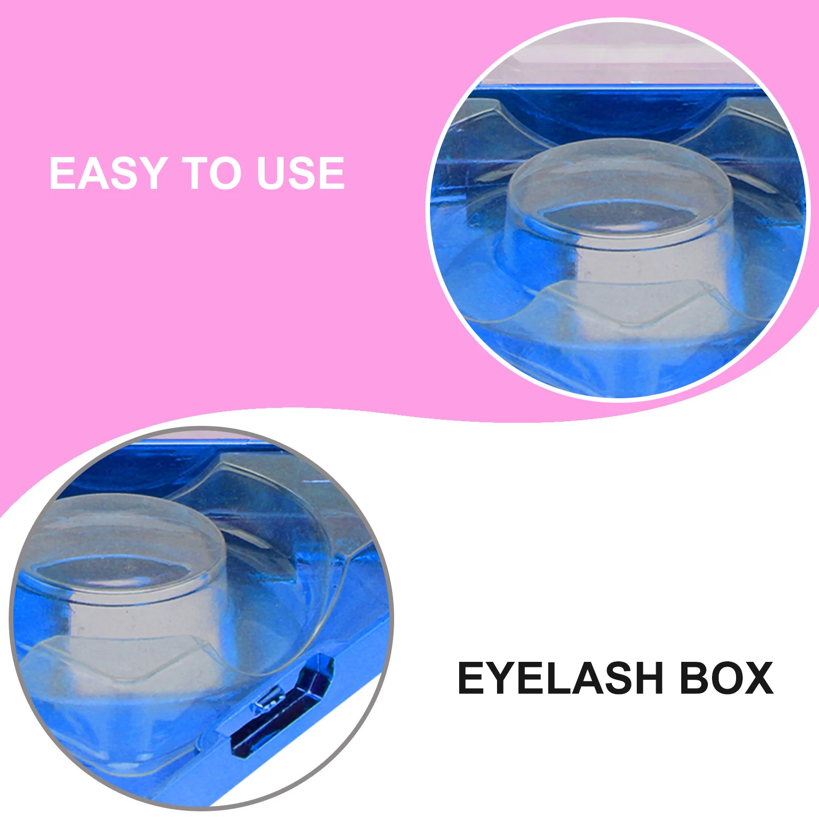 2 Stuks Valse Wimper Dozen Diamant Patroon Acryl Lash Organizer Opbergdoos Veilige Make-up Accessoires Houder Valse Wimper Doos