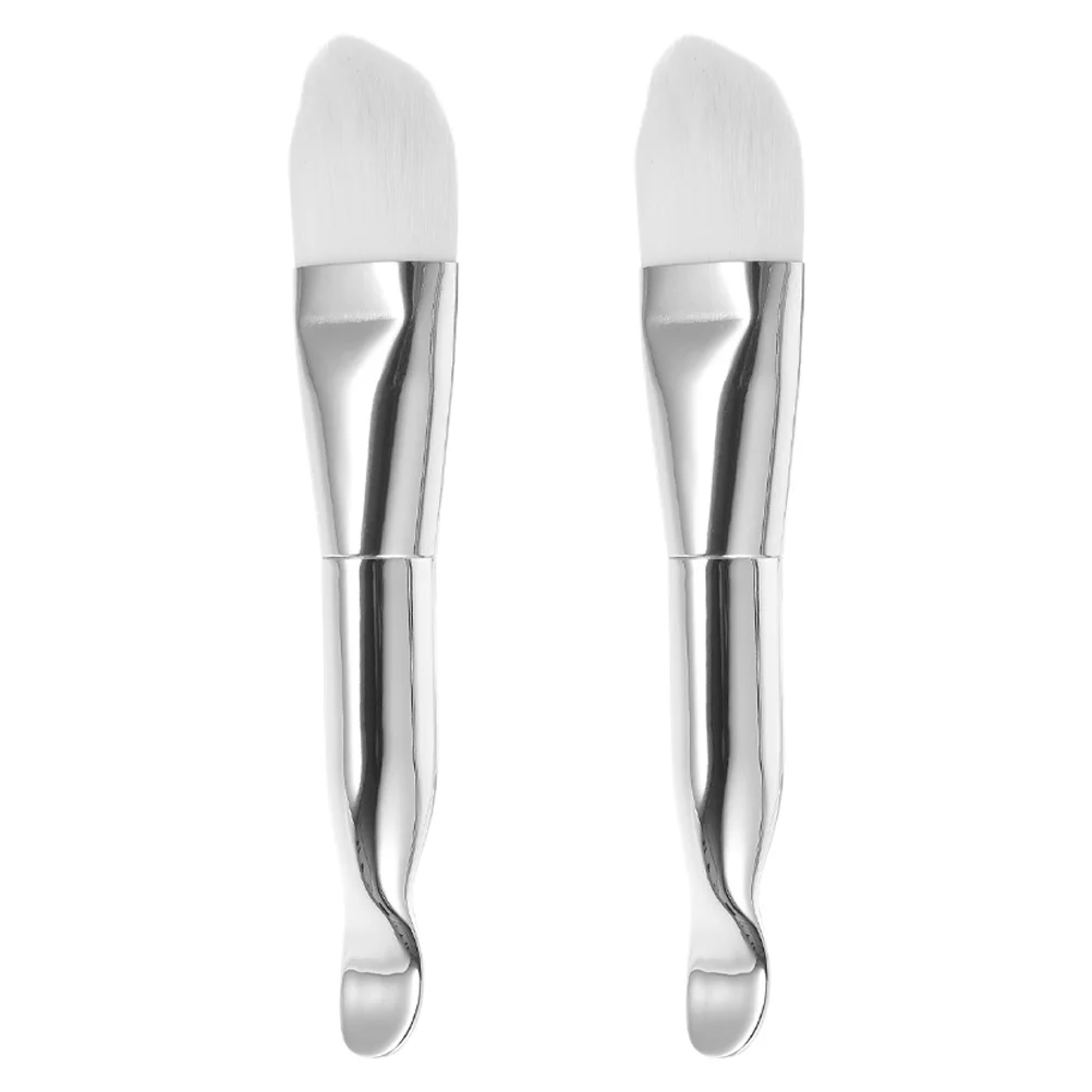 Aplicador de cepillo para máscara Facial, cuchara de doble cara, herramienta de aplicación de máscara de barro de arcilla, Facial de salón portátil ligero, 2 uds.