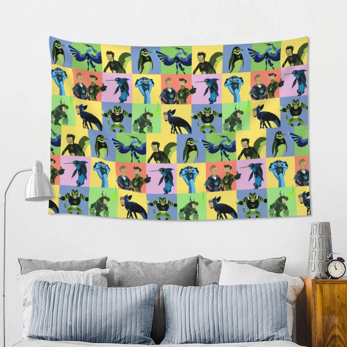 Wild Kratts Creature Powers Tapestry Hippie Wall Hanging Aesthetic Home Decor Tapestries for Living Room Bedroom Dorm Room