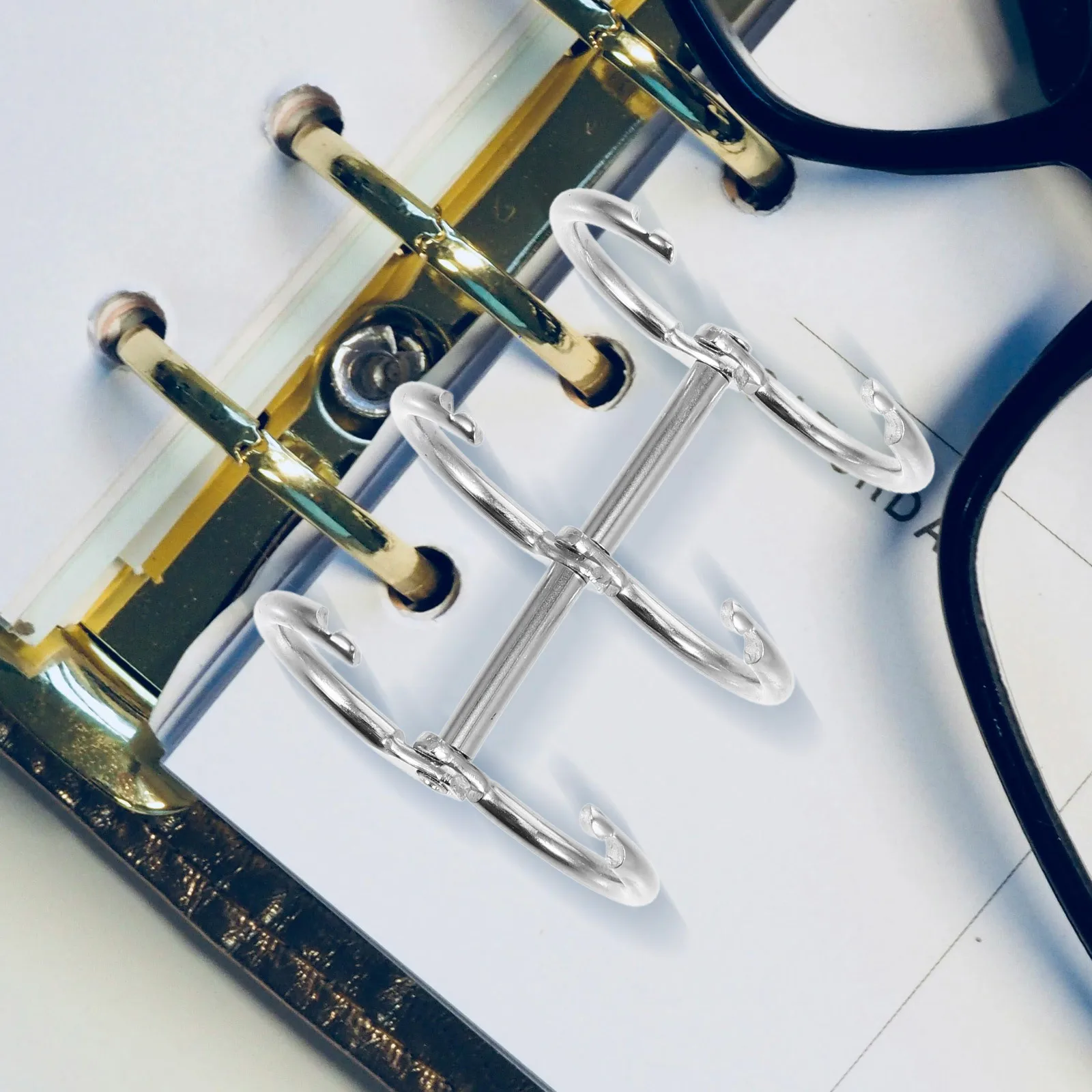 10Pcs Iron Calendar Clasps 3-Ring Openable Loose Leaf Rings for Binder Book Rings DIY Projects Organizer Iron Calendar Clasps