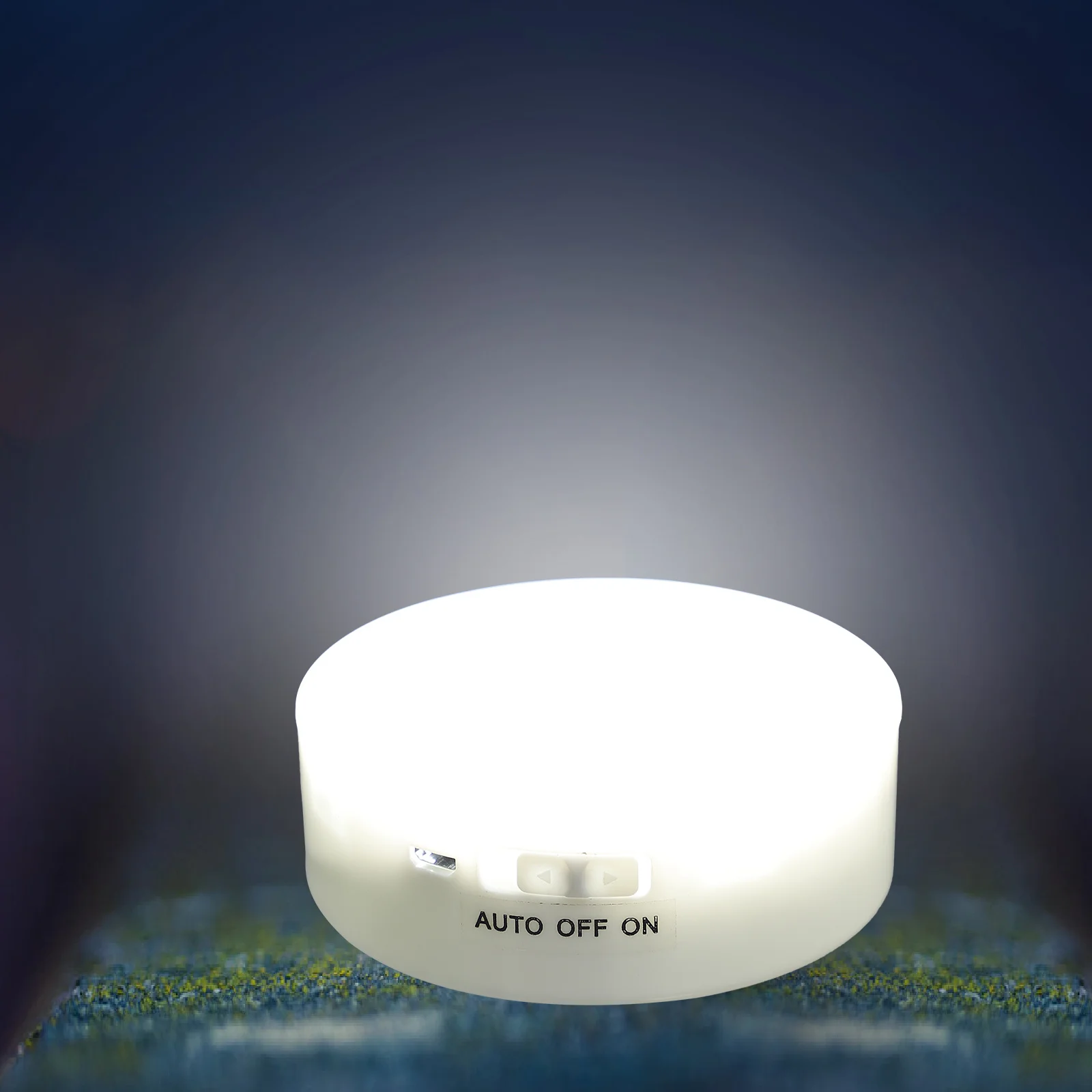LED خزانة ضوء قابلة للشحن مستديرة محس حركة ضوء الليل USB مصباح توفير الطاقة للمطبخ الحمام غرفة نوم المعيشة