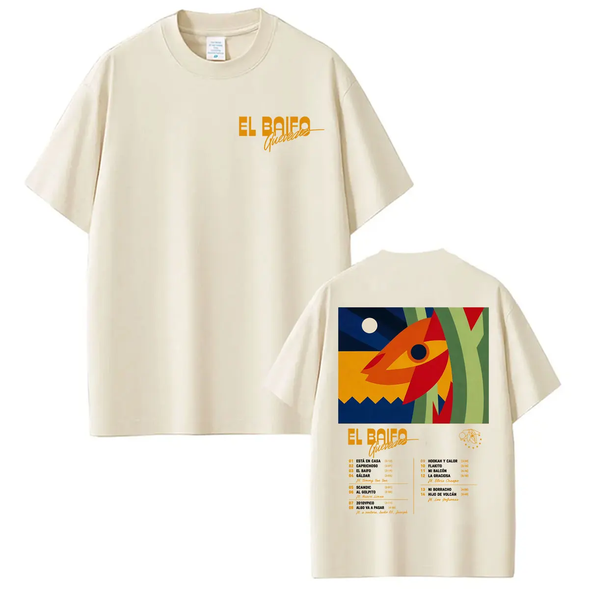 Rapper Quevedo EL BAIFO 2026 Grafik-T-Shirts für Männer und Frauen Mode Hip-Hop Street Gothic T-Shirt Lässiges Baumwoll-Kurzarm-T-Shirt – Detail 7