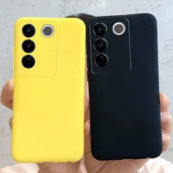 For Vivo V27 Case Vivo V27e 2023 Back Cover Simple Solid Color Shockproof Bumper For Vivo V27 Pro V 27 V 27E VivoV27e V2237 Etui