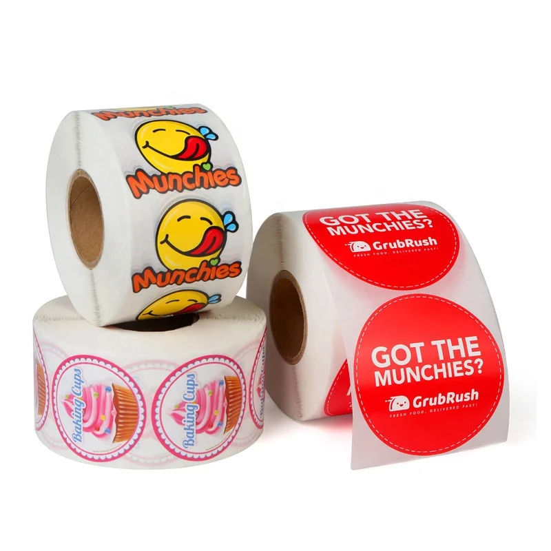 Pegatinas de vinilo autoadhesivas personalizadas, cinta adhesiva impermeable, rollo de impresión