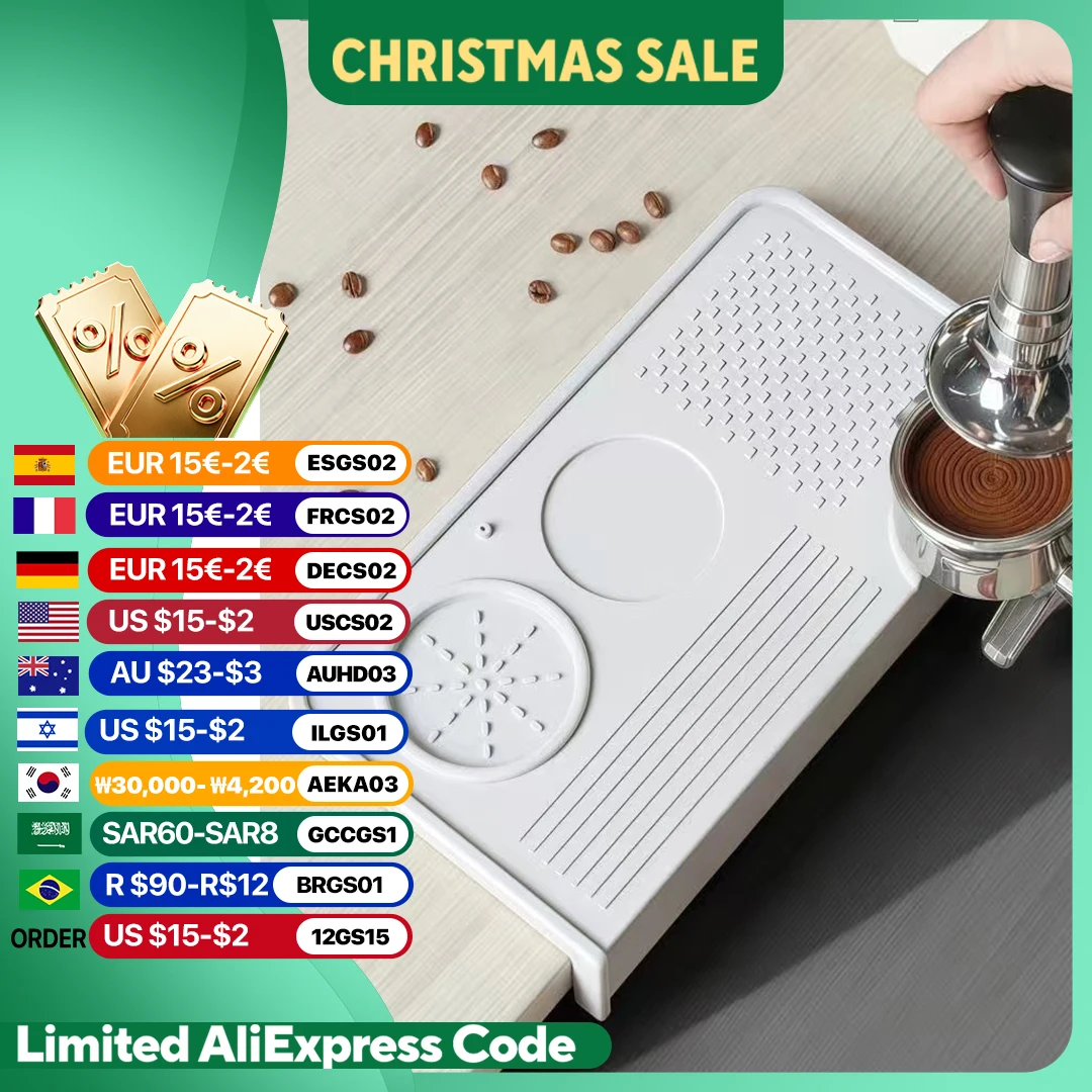 コーヒータンパーマットステーションスタンドポルタフィルターホルダーサポートベースラッククルミ材 51 ミリメートル 54 ミリメートル 58 ミリメートルエスプレッソアクセサリーバリスタ