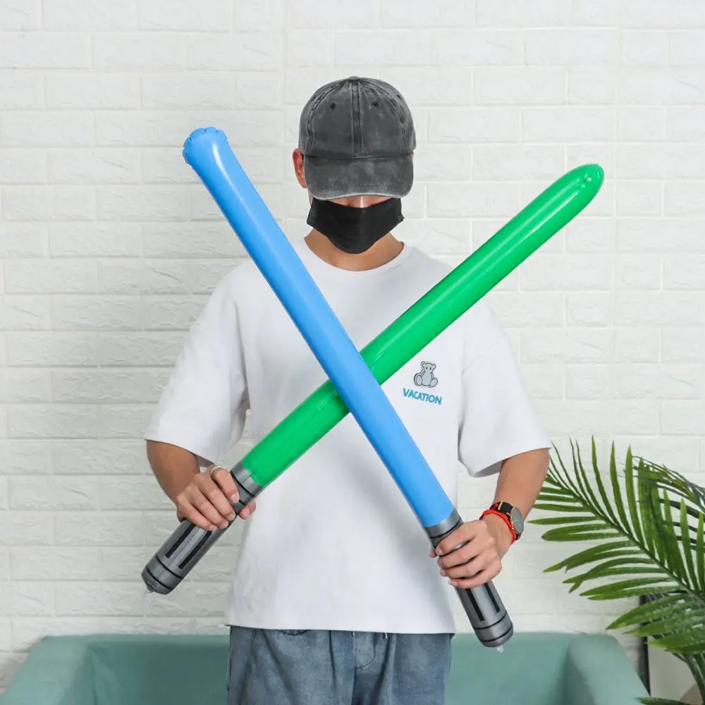6 pçs diversão ao ar livre adereços de festa presentes aniversários fãs estrela cosplay sabre leve brinquedos inflados espada inflável