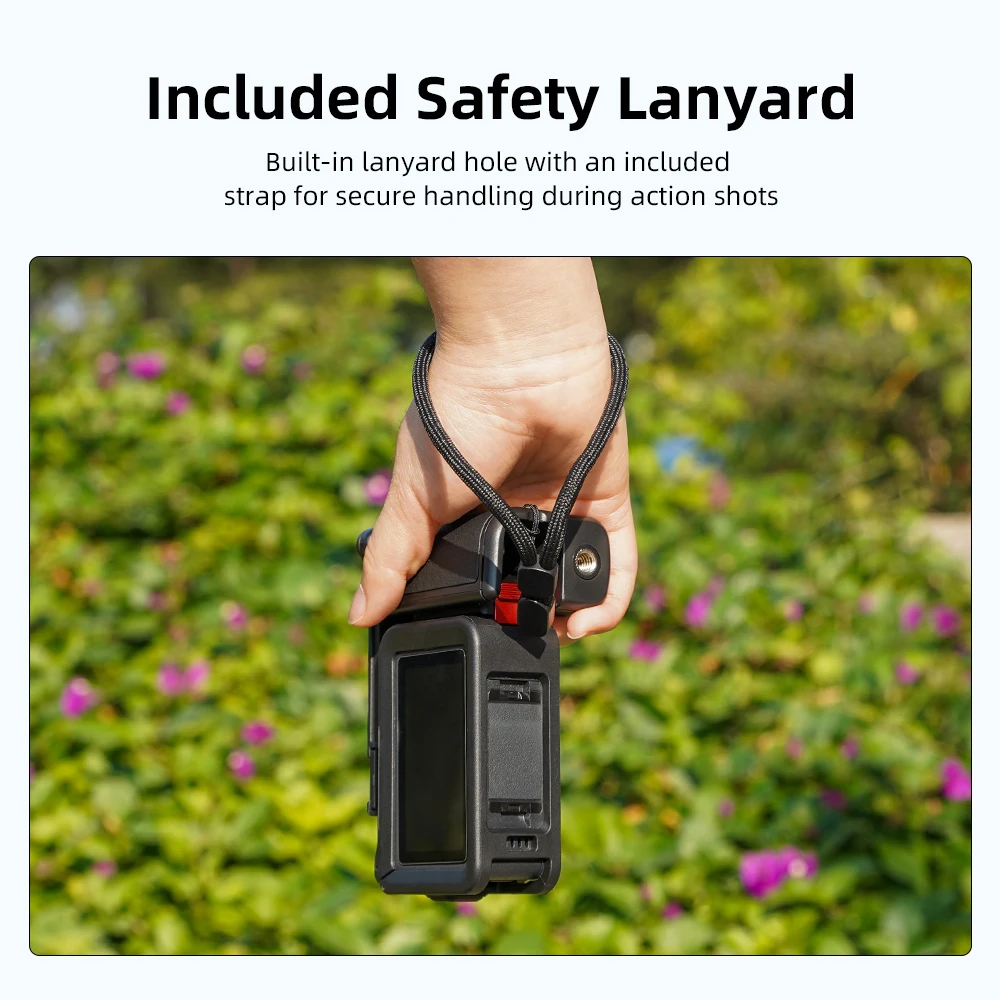 Flymile Handgriff-Set für DJI Osmo Action 6 mit Metallkäfig-Auslöseknopf Street Grip Creator Fotografie-Zubehör – Detail 9