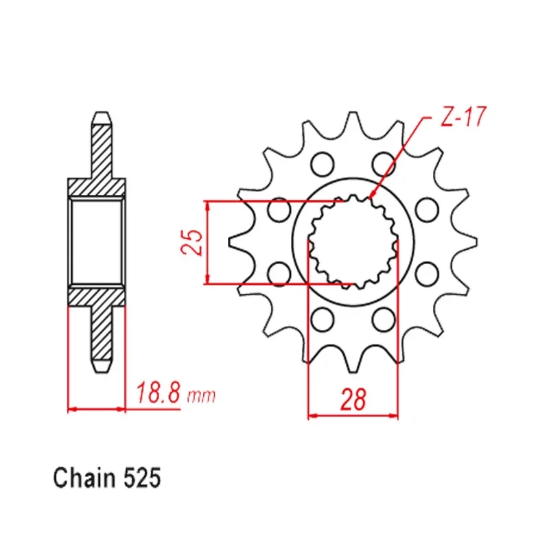 525 Motorcycle Front Sprocket For BMW F800GS Adventure Triple Black Trophy F650GS F700GS F750GS F850GS F900R F900GS F900XR