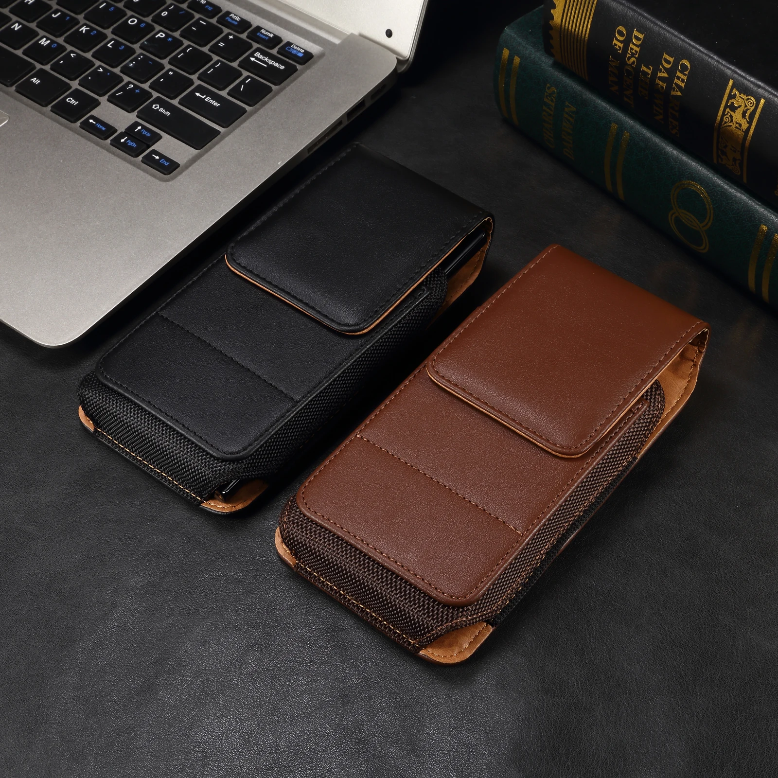 Leather Phone Belt Clip Case Men Waist Bag For Samsung S24 S23 Ultra,Galaxy A05 A15 A25 A55 A14 A24 A54 A13 A53 5G Holster Pouch