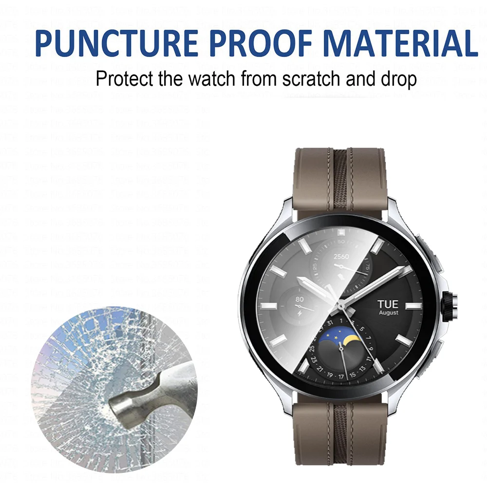 واقي شاشة لساعة شاومي 2 برو ، ساعة ذكية 2 برو ، غطاء كامل ، زجاج واقي ، فايبر ناعم ، 3 قطعة