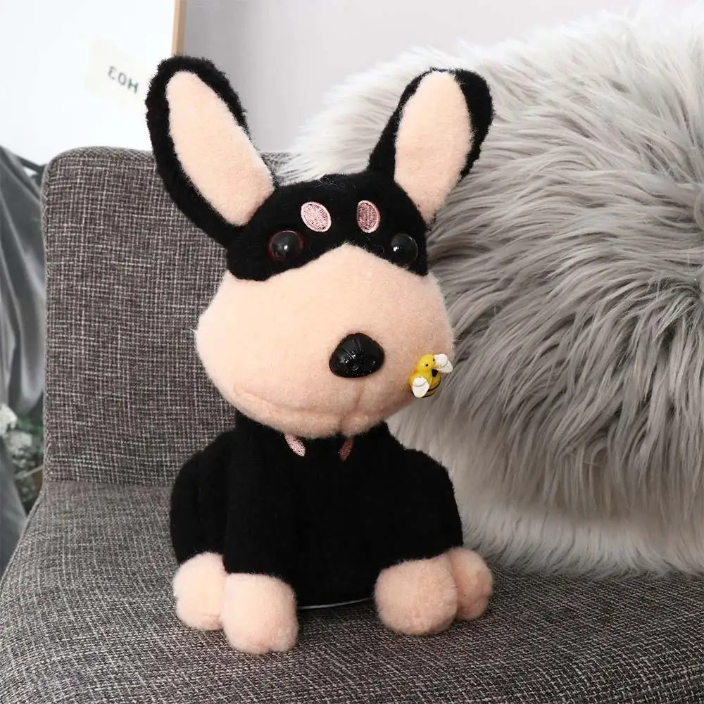 Black Dog Electric Bee Dog Plush Toy Learn To Talk Can Bark Electric Bee Puppy Doll Will Bark 25cm