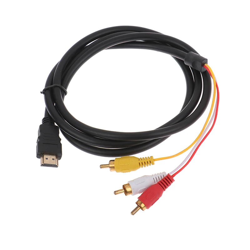 1.5M 5Ft Video Audio Converter Component Av Adapter Kabel Hdtv Nuttig Hdmi-Compatibel Naar Rca