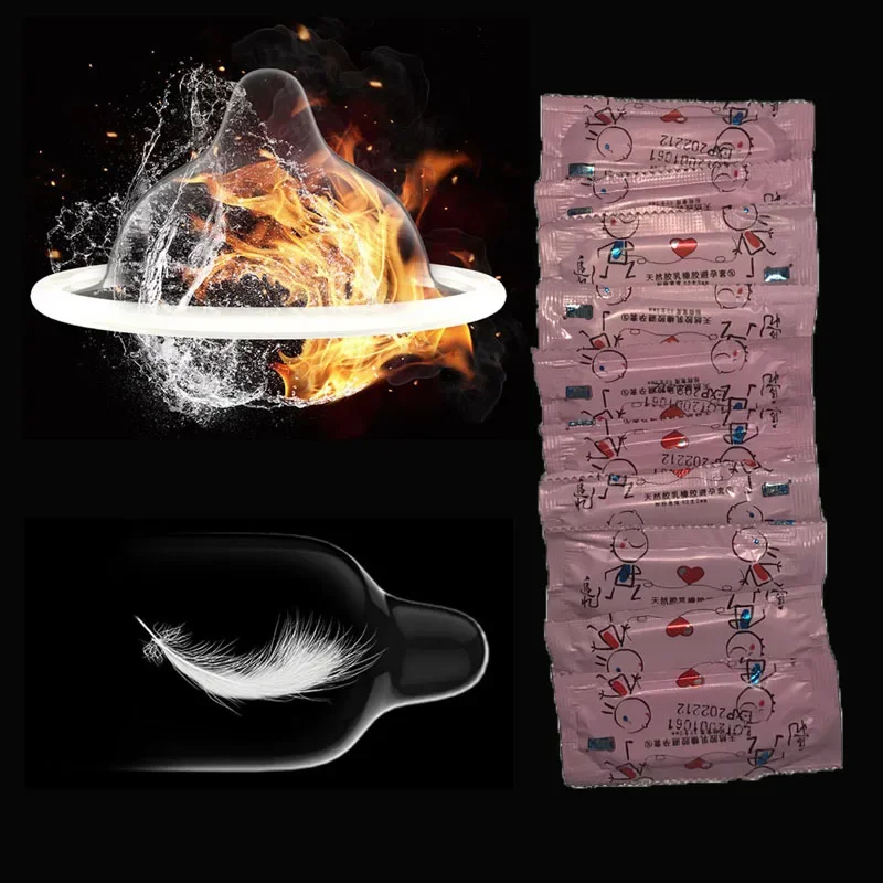 30PCS Ultra Thin Condoms For Men Penis Sleeve Oil Condoms Cock Ring Condom Delay Safer Contraception Sex Tools Natural Latex