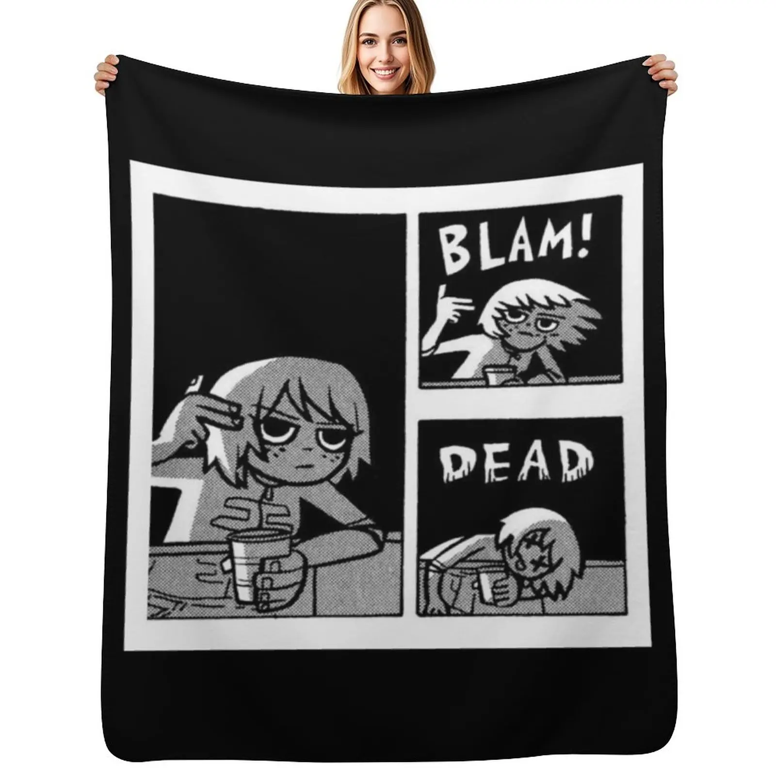 

Kim Pine BLAM! DEAD Throw Blanket Bed Fashionable Giant Sofa Blankets