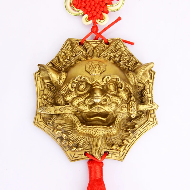 HOT SALE # HOME lobby hall doors  Town house Exorcise evil spirits Talisman Lion FENG SHUI amulet