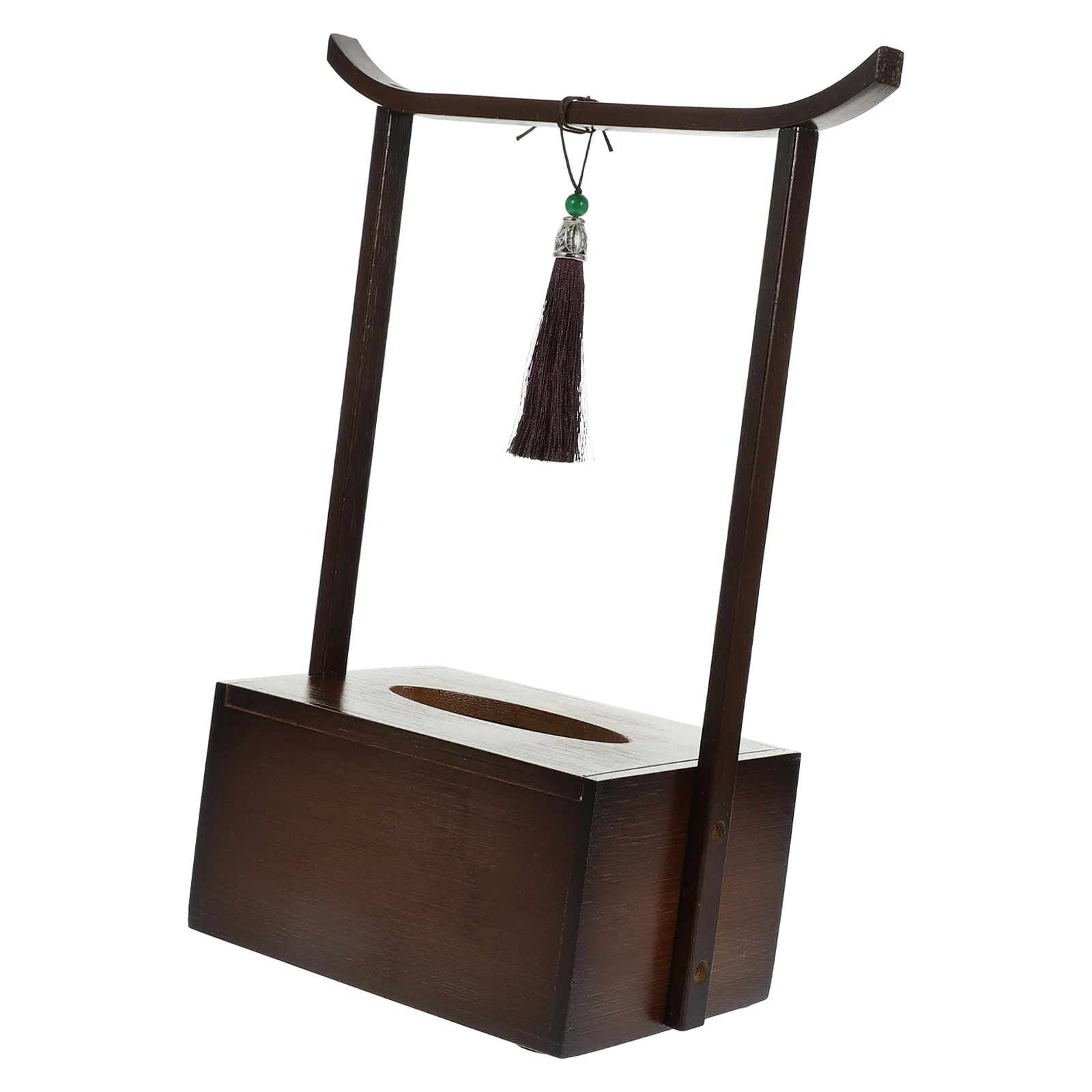 

Wood Tissue Box Vintage Chinese Style Natural Wood Napkin Holder Tabletop Tissue Dispenser Decorative Napkin Organizer for Home