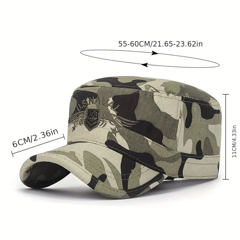 Men\'s Hats Camouflage Flat Top Hat Embroidered Caps For Outdoor Gorra Caps For Men gorro cap men Golf cap