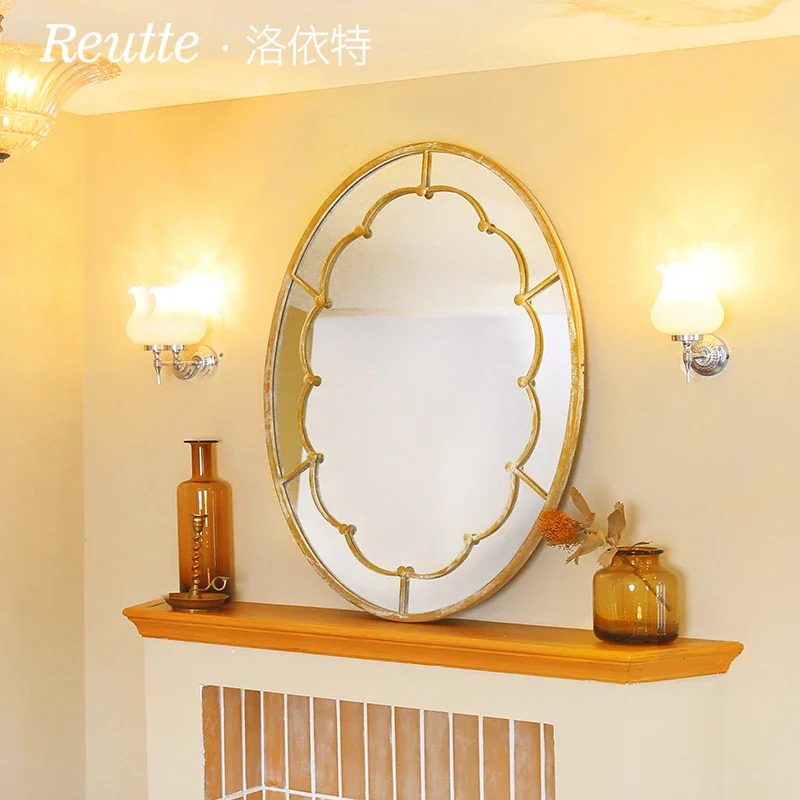 Decoration Home Living Room Dressing Mirror Adhesiv Flexible Big Wall Art Korean Interior Gold Irregular Espejo Bathroom Mirrors