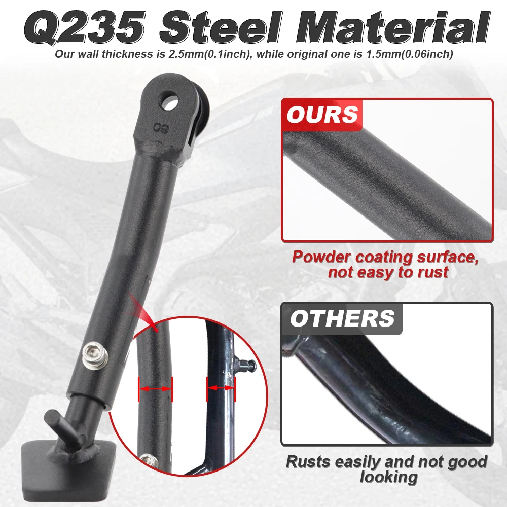 

For Honda NC750X 2021 2022 2023 2024 2025 Motorcycle Adjustable Kickstand Steel Side Sidestand Holder Parking Rack Support Foot