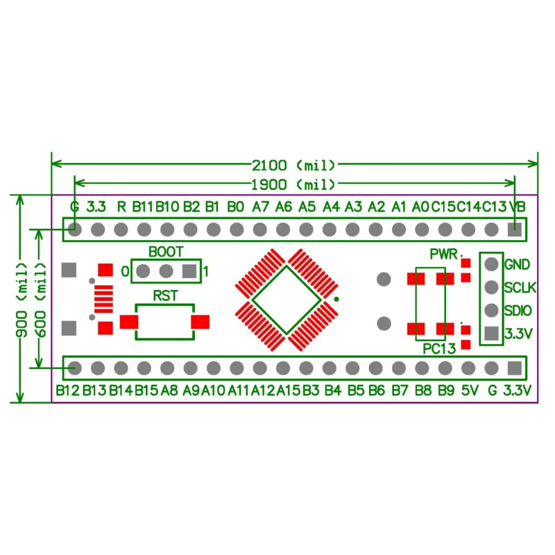 STM32F072 Core STM32F072CBT6 Smallest System New Product-M0 Development Board