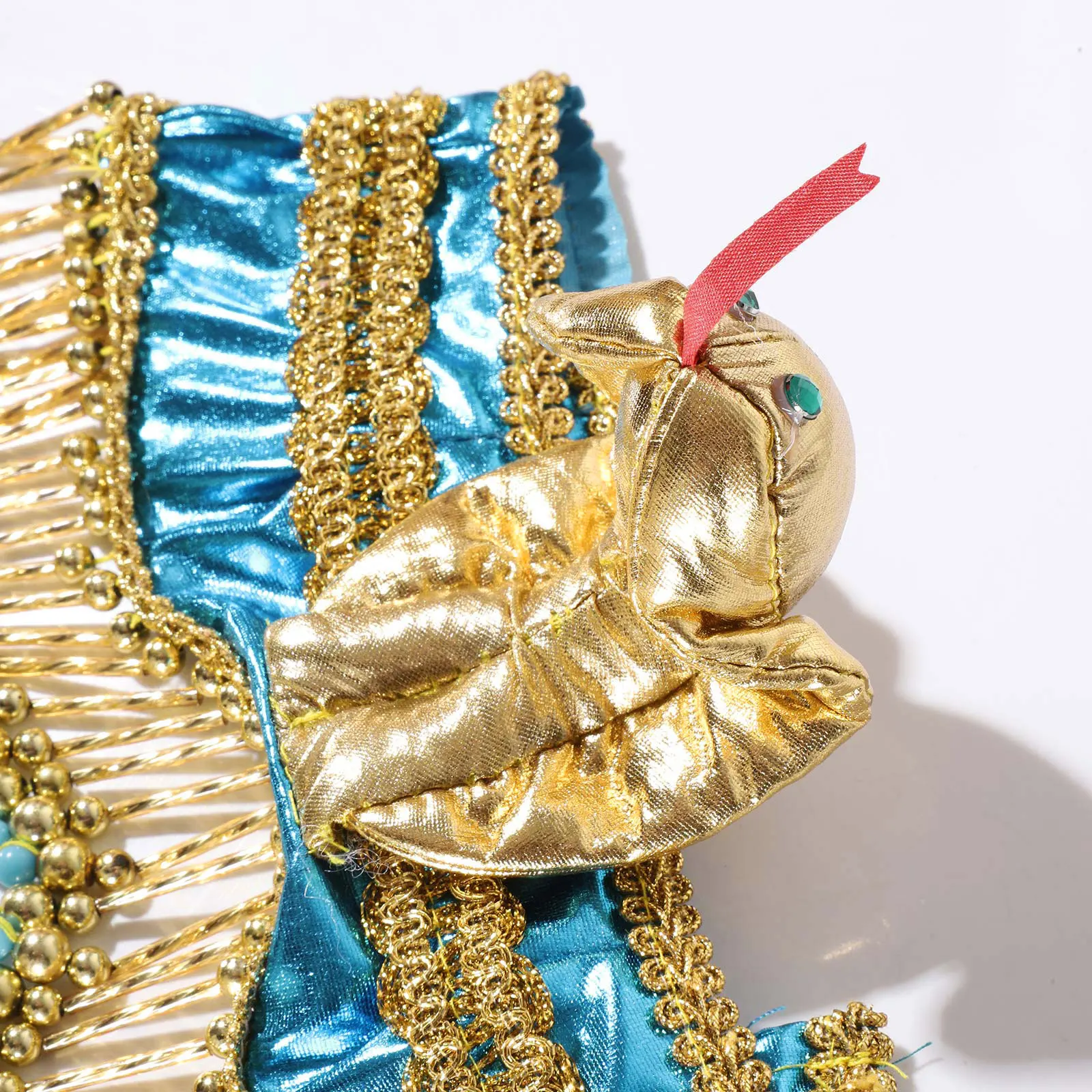 Women Halloween Ancient Egypt Cleopatra Cosplay Headwear Elapid Beads Sequins Chain Tassels Headdress Egyptian Accessories