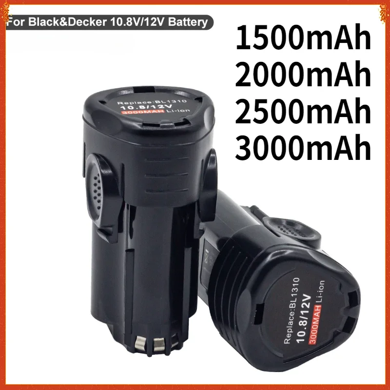 

2000mAh/3000mah 10.8V/12V Battery For Black&Decker BL1110 BL1310 BL1510 LB12 LBX12 EGBL108 Power Tool Li-Ion Screwdriver Battery