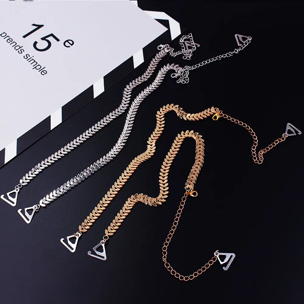 1Pair Summer Adjustable Metal Chain Pearl Shoulder Strap Invisible Non-slip Sexy Bra Accessories Women Brassiere Straps