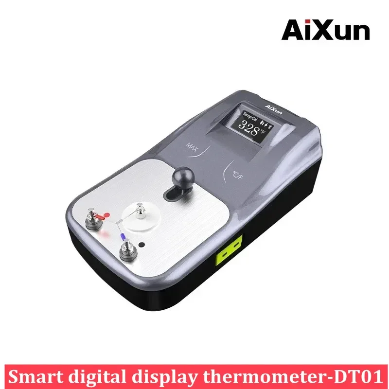 AIXUN DT01 интеллектуальный термометр с цифровым дисплеем, измерение температуры для термофена, паяльная станция, железные наконечники, тестер температуры