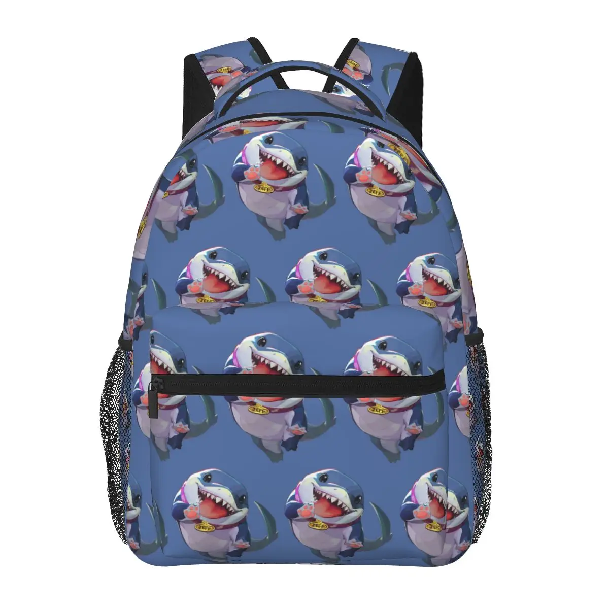 

Jeff The Land Shark Student Backpack School Bag Hiking Travel Daypack for Boys Girls Fashion Bookbag Shoulder Bags