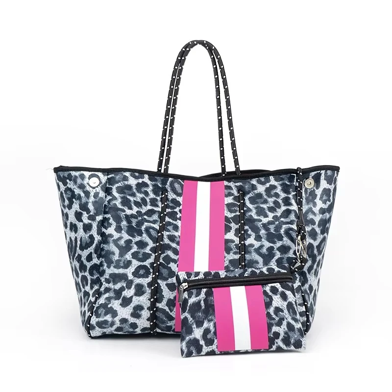 

New European and American diving beach bag fashionable and casual printed tote bag large capacity single shoulder handbag