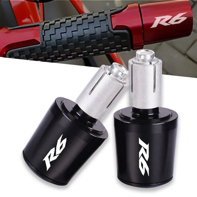 For Yamaha YZFR6 YZF-R6 YZF R6 R6S 1999-2015 Motorcycle CNC Handle Bar Handlebar Grips Cap End handle Plugs cap Accessories