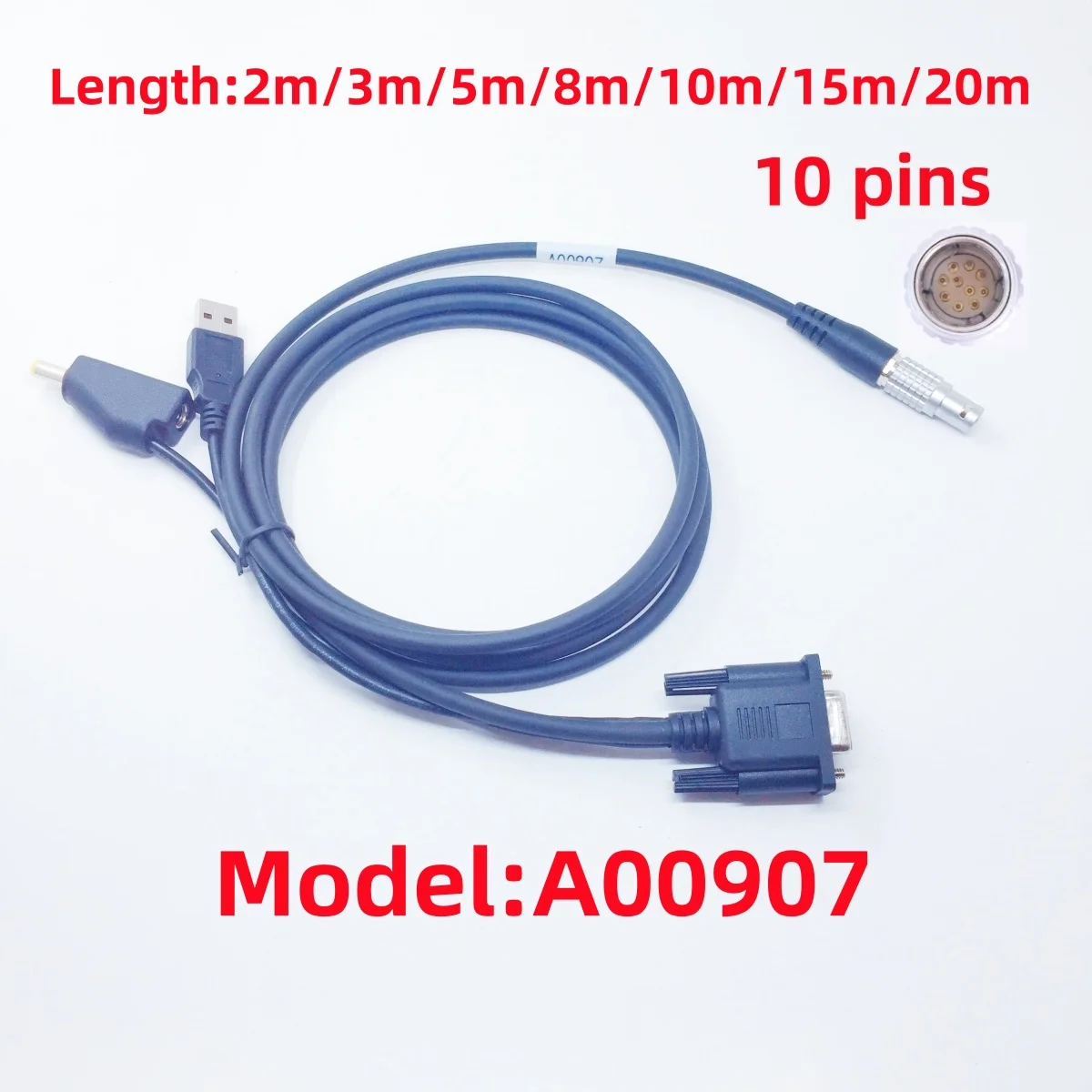RS232 Cable A00907 suitable for  CHCNAV CHC GNSS T4 T5 X91 X900 M500T to PC or RS232