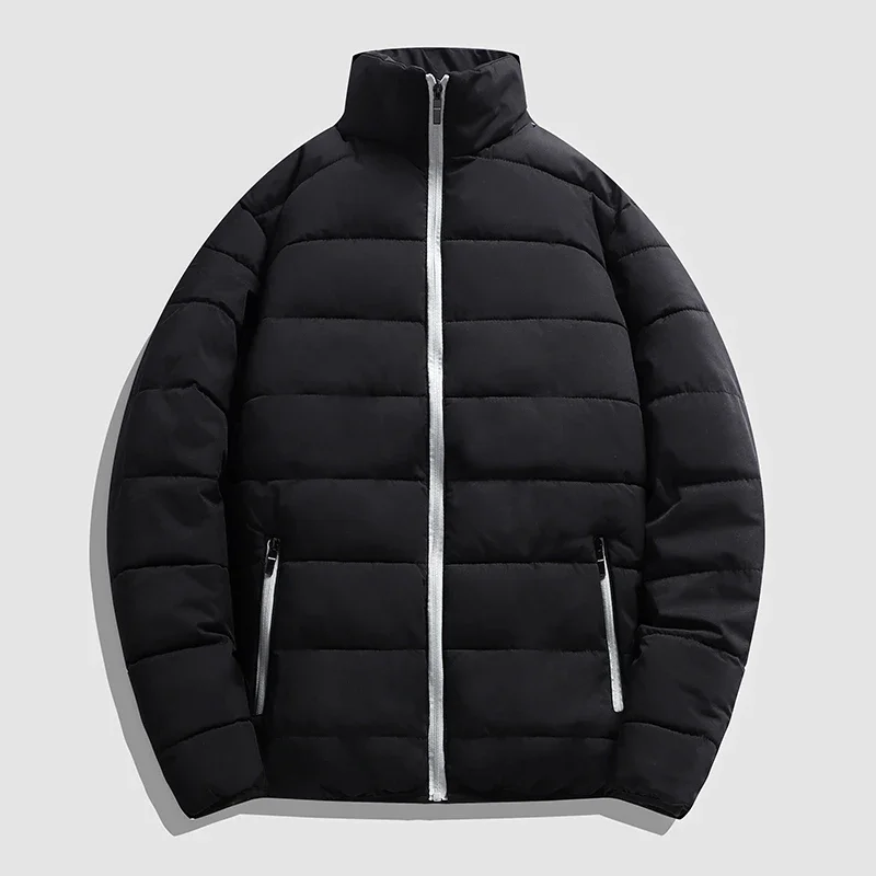 Trendy Cotton Puffer Jacket for Men Casual Korean Thicken Cropped Parkas Winter Down Cotton Coats Men Padded Jacket for Students