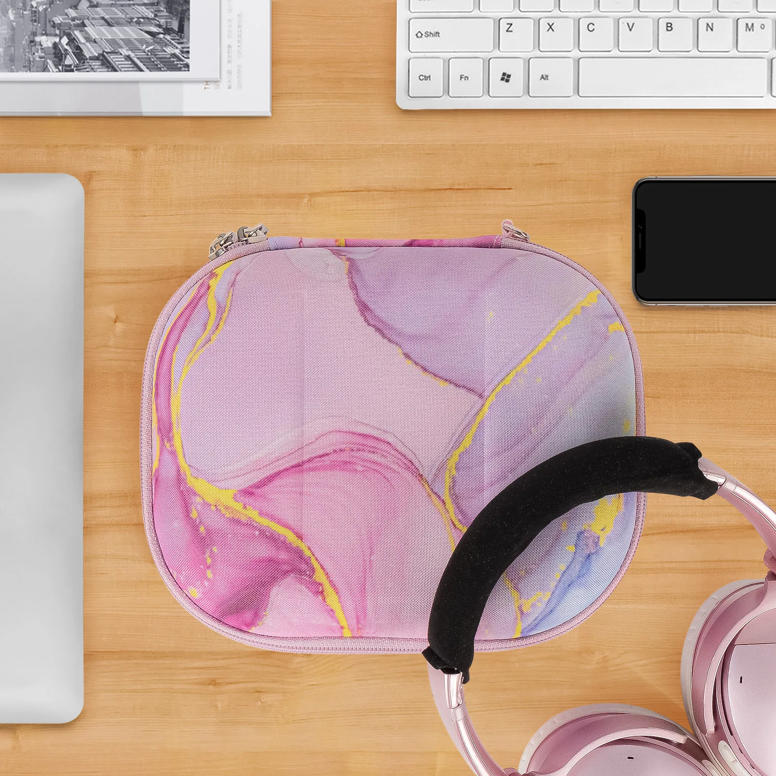 حافظة سماعات الرأس Geekria NOVA متوافقة مع حافظة Bose QC Ultra، QuietComfort 35 II، QC45، QC25، QCSE