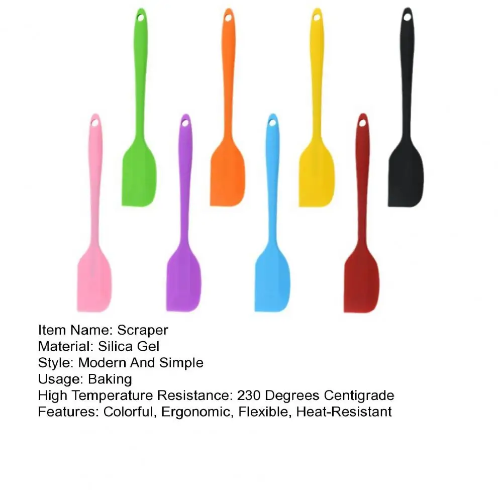 21cm Silicone Scraper For Baking Cooking Scraping Heat Resistant Spatula Non Stick BPA-Free Kitchen Tools For Home Restaurant