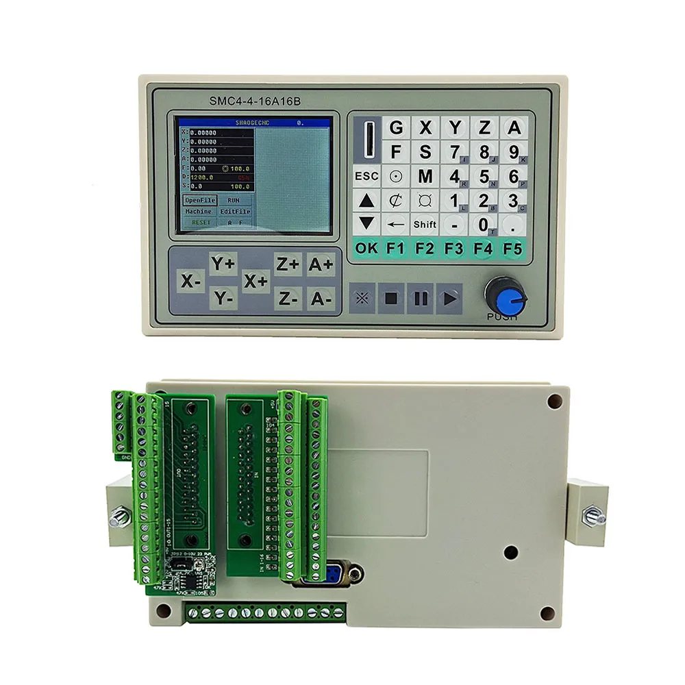 CNC Controller SMC4-4-16A16B Stepper Motor Controller 50KHZ 4 Axis Breakout Board Carving Engraving Machine Control System Card