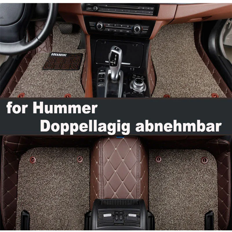 All Season Customized Full Coverage for Hummer H1 H2 H3  Double Iayer Car Floor Mats