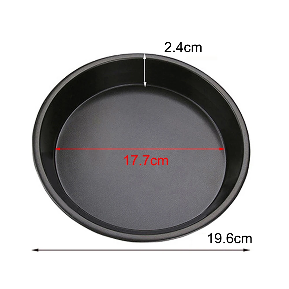 Durable Pizza Pan Baking Trays 6-10In Black Carbon Steel Chip Tray Dish Cook Tray Easy Endothermic High Quality