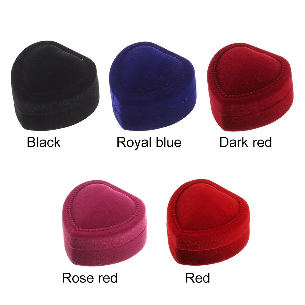 Обручальная пара, любовник, серьги на день Святого Валентина, держатель для ювелирных изделий, бархатная коробка для колец, коробки в форме сердца