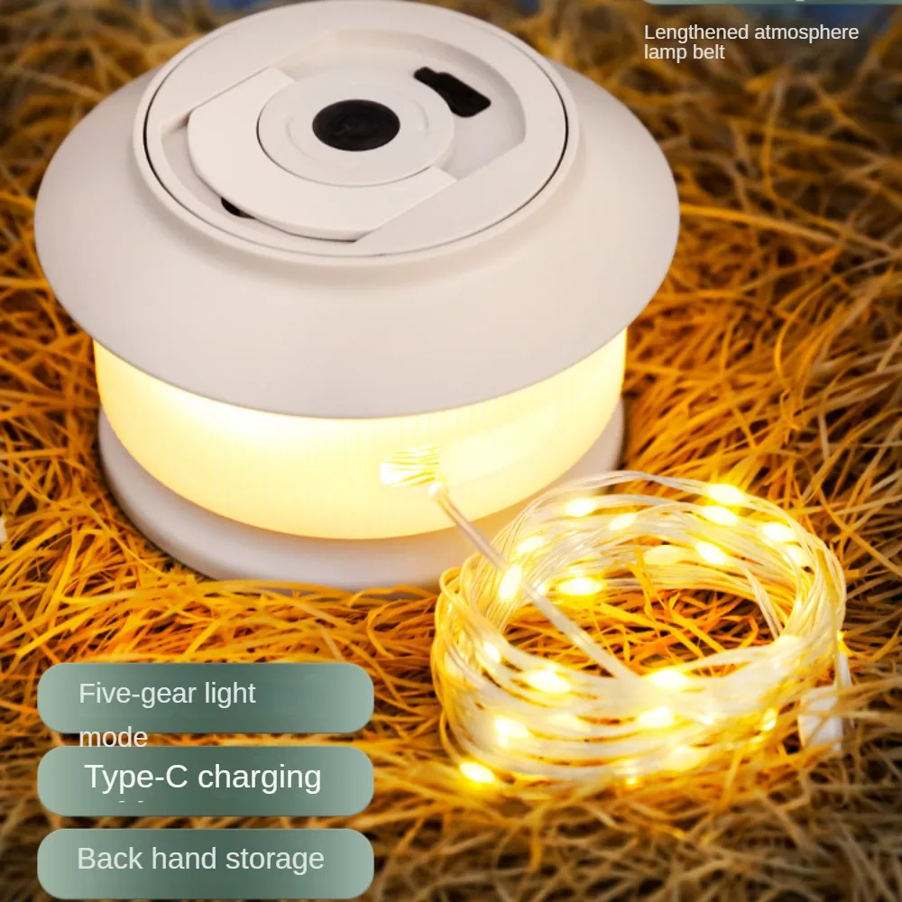 LED Outdoor Star Camping Tape Measure Light Atmosphere Lamp Waterproof Portable Storage String Light Camp Lighting Tent Light